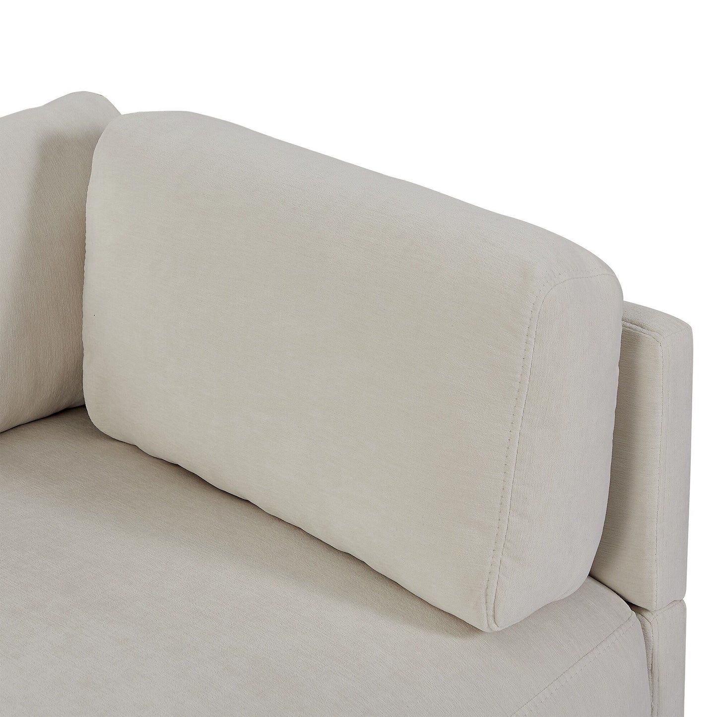 102.4'' L-Shaped Polyester Sectional Sofa with Reversible Footstool and Durable Legs