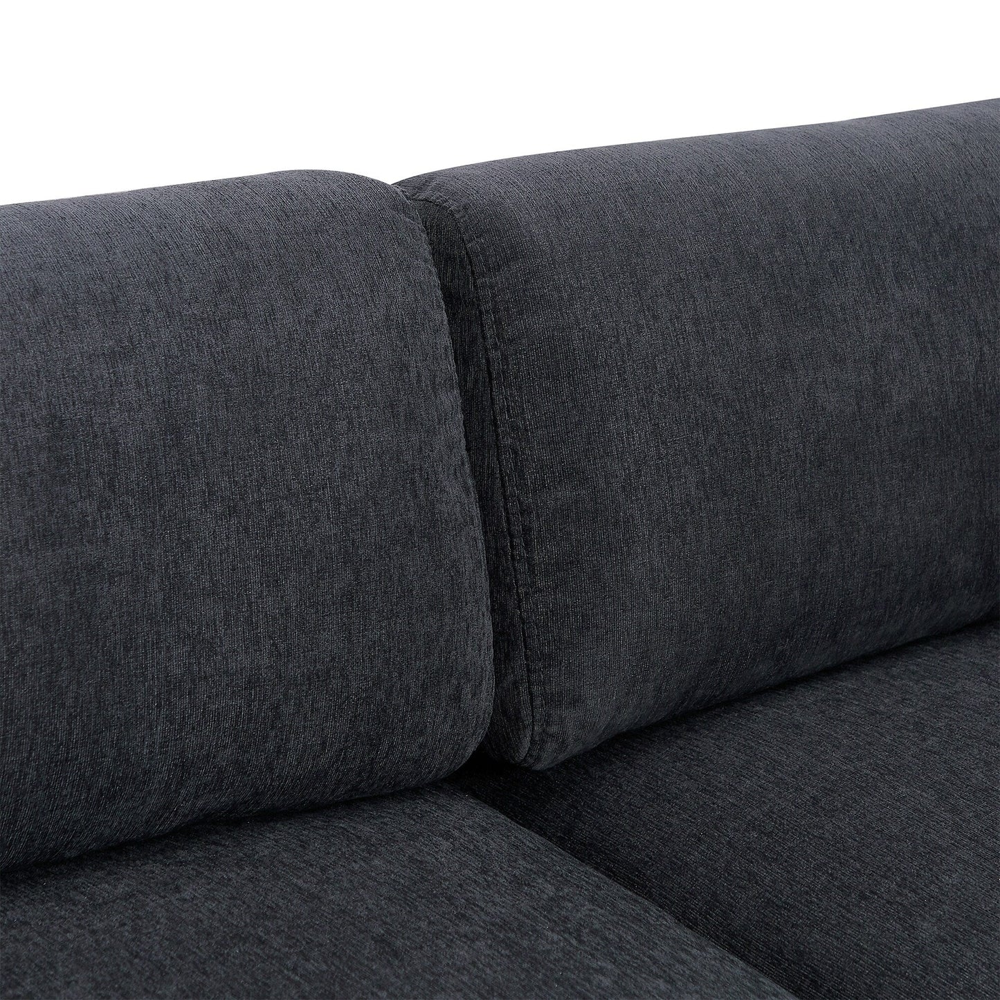 102.4'' L-Shaped Polyester Sectional Sofa with Reversible Footstool and Durable Legs