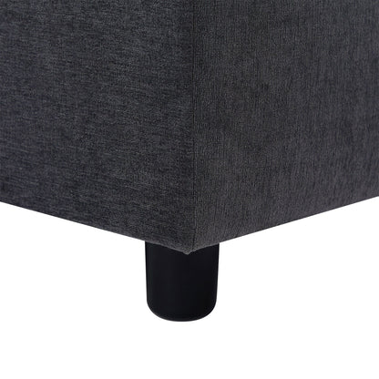 102.4'' Polyester L-Shaped Sofa with Reversible Footstool