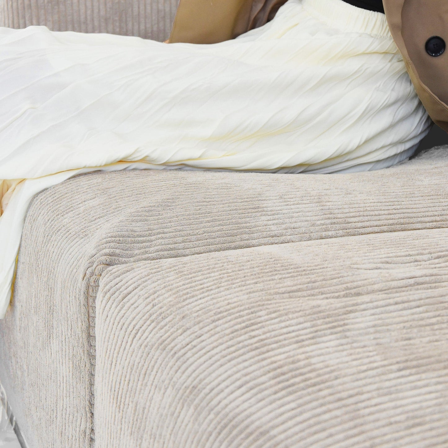 102'' Corduroy Loveseat Sofa Large Modular Cloud Couch