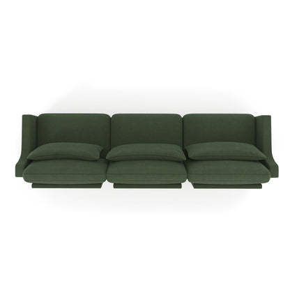 105.9 Chenille 4-Seater Sofa with ergonomic, wooden base,high - resilience sponge for Living Room