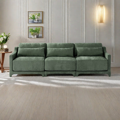 105.9 Chenille 4-Seater Sofa with ergonomic, wooden base,high - resilience sponge for Living Room