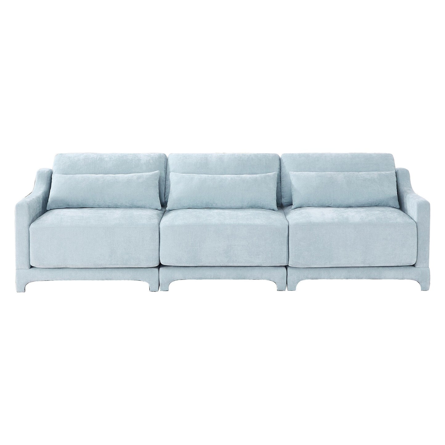 105.9 Chenille 4-Seater Sofa with ergonomic, wooden base,high - resilience sponge for Living Room