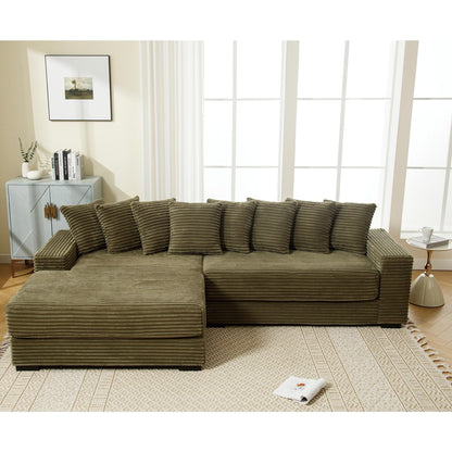 111.4 Green flannelette sofa, elegant shelter choice - living room, bedroom, office ideal companion