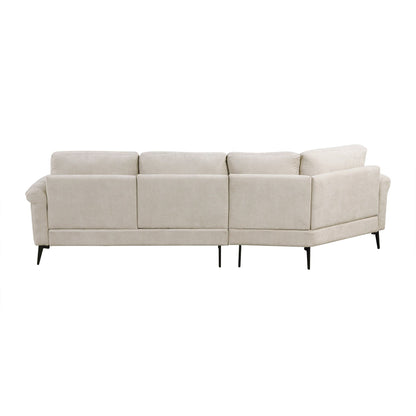 111 3 Seater Sofa Couch, Chenille Curved Sofa Couch with 2 Printed Pillows Modern Upholstered Sofa for Living Room