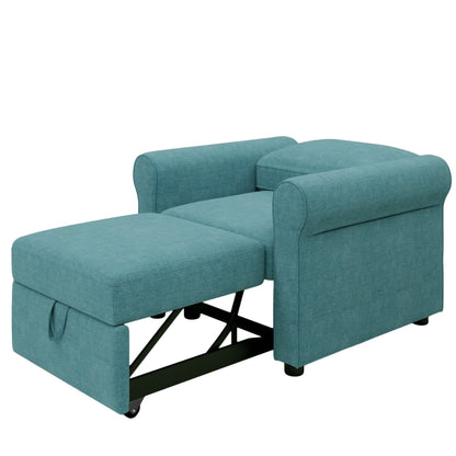3-in-1 Adjustable Sleeper Sofa Bed, Pull Out Sofa Chair, Convertible Folding Bed for Living Room