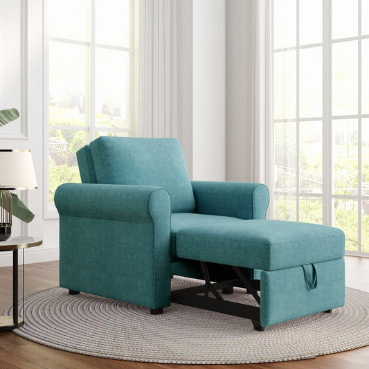 3-in-1 Adjustable Sleeper Sofa Bed, Pull Out Sofa Chair, Convertible Folding Bed for Living Room