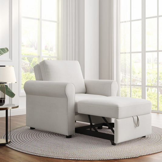 3-in-1 Adjustable Sleeper Sofa Bed, Pull Out Sofa Chair, Convertible Folding Bed for Living Room