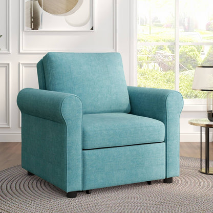 3-in-1 Adjustable Sleeper Sofa Bed, Pull Out Sofa Chair, Convertible Folding Bed for Living Room