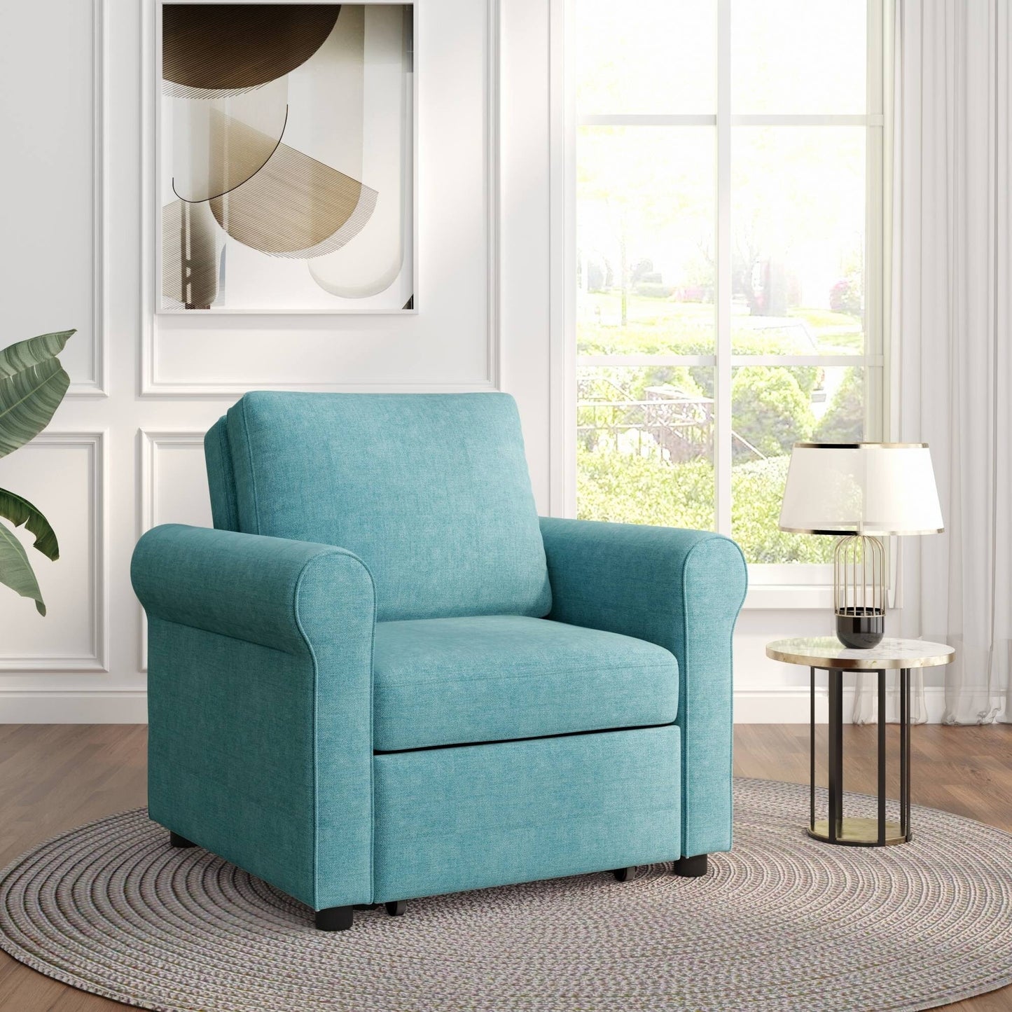 3-in-1 Adjustable Sleeper Sofa Bed, Pull Out Sofa Chair, Convertible Folding Bed for Living Room