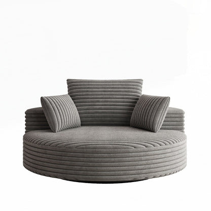 360 Degree Swivel Chair Corduroy Chenille Foam Single Sofa