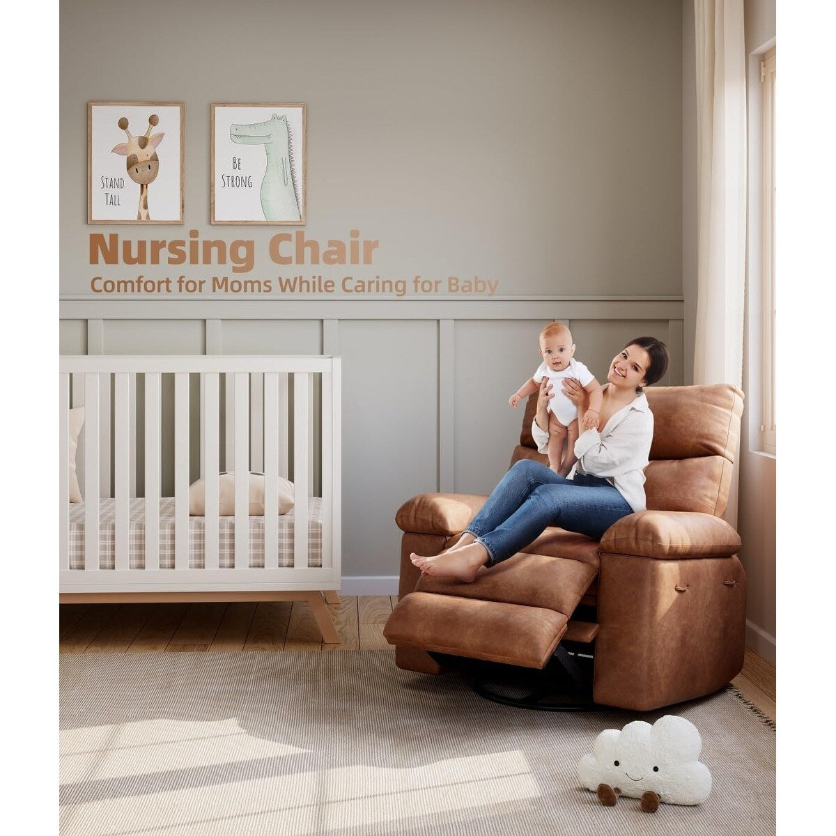 360° Swivel Oversized Recliner Chairs with Heat and Massage - Lazy Recliner Chair
