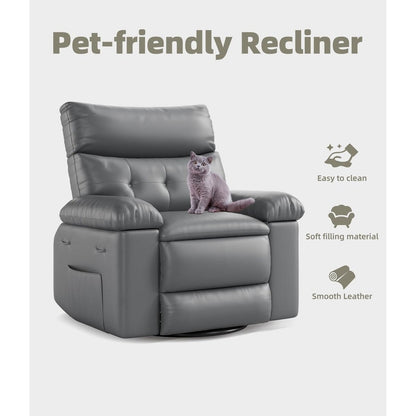 360° Swivel Oversized Recliner Chairs with Heat and Massage - Lazy Recliner Chair