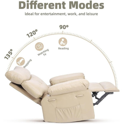 360° Swivel Oversized Recliner Chairs with Heat and Massage - Lazy Recliner Chair