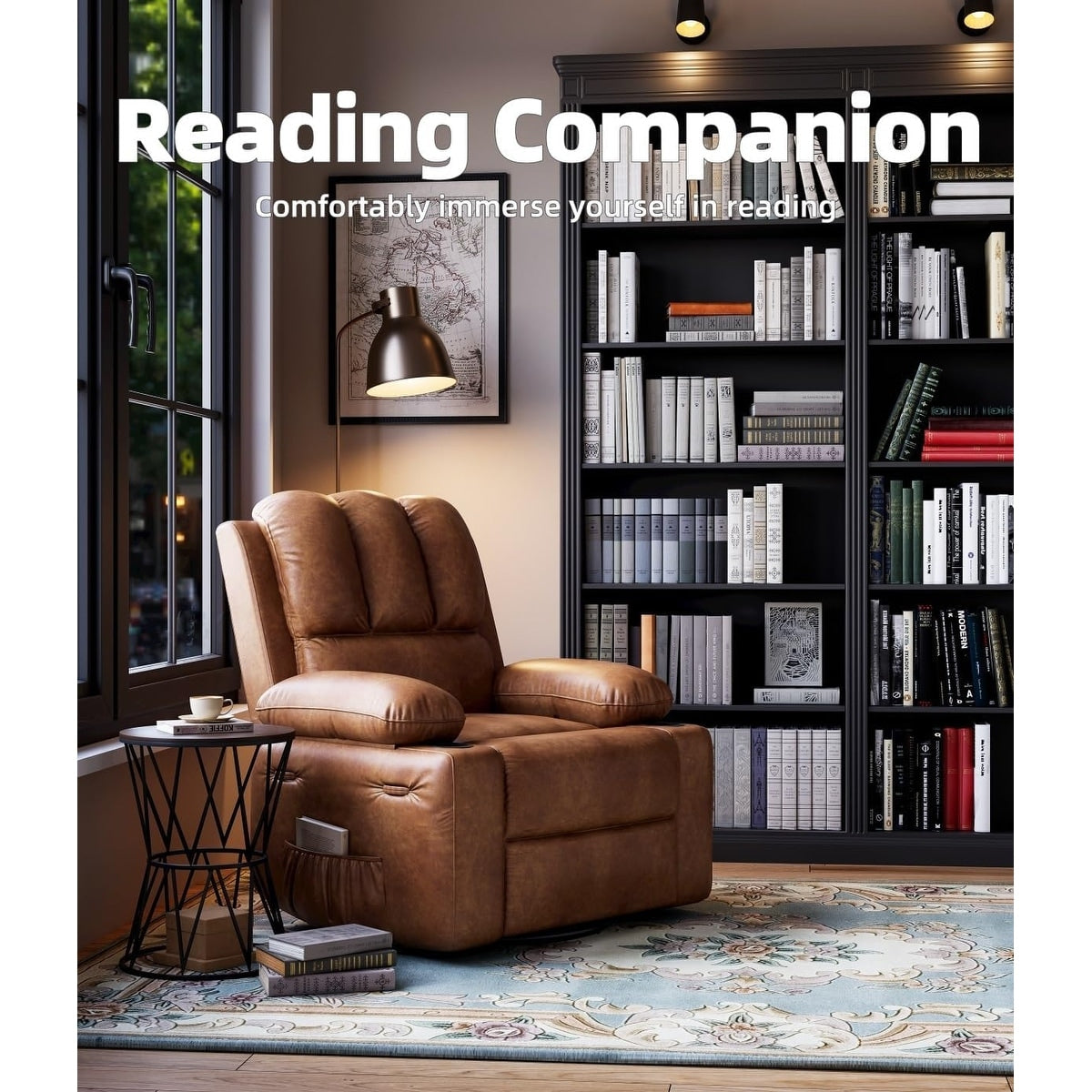 360° Swivel Oversized Recliner Chairs with Heat and Massage