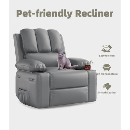 360° Swivel Oversized Recliner Chairs with Heat and Massage