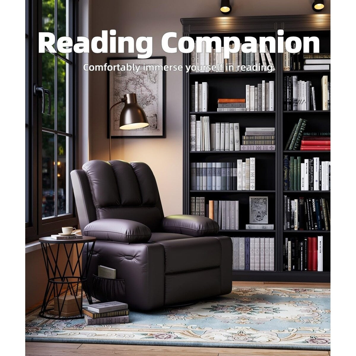 360° Swivel Oversized Recliner Chairs with Heat and Massage