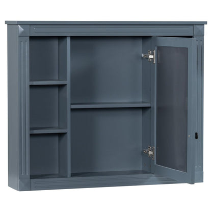 36'' Modern Bathroom Vanity with Top Sink and Mirror Cabinet,2 Doors and 2 Drawers