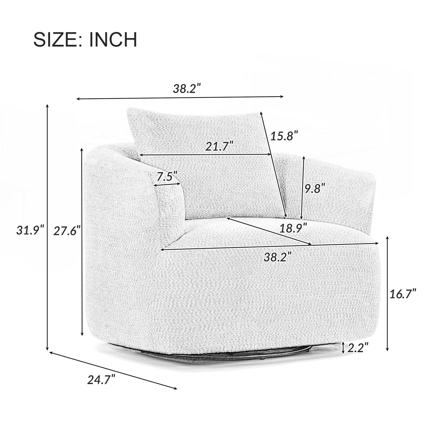 38.2inch Accent Chair Sofa