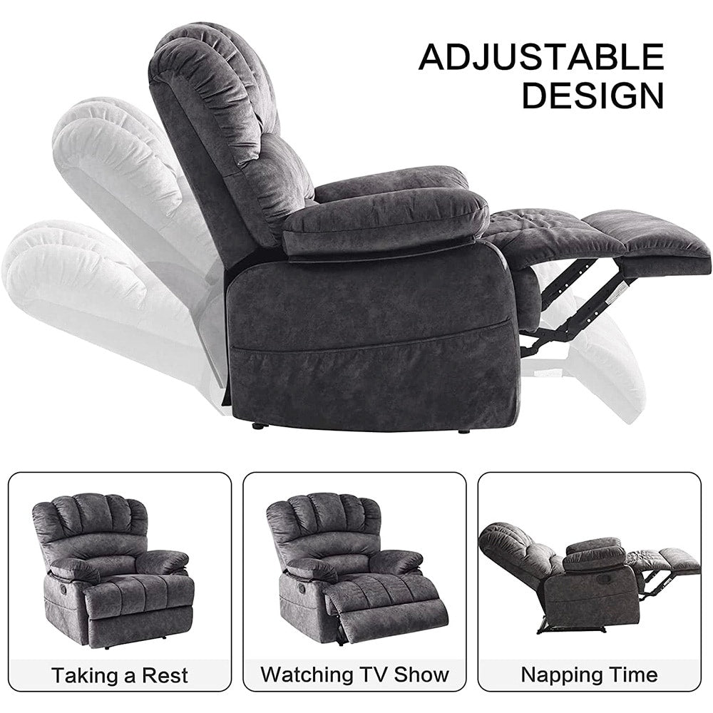 41W Oversized Manual Recliner Chair ,Extra Wide Sofa Recliners