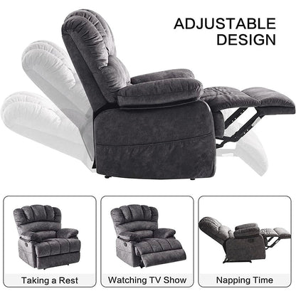 41W Oversized Manual Recliner Chair ,Extra Wide Sofa Recliners