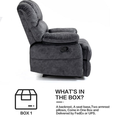 41W Oversized Manual Recliner Chair ,Extra Wide Sofa Recliners