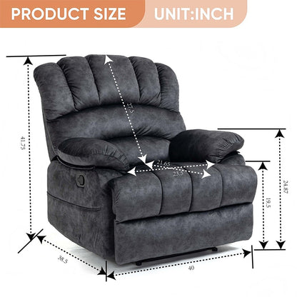 41W Oversized Manual Recliner Chair ,Extra Wide Sofa Recliners