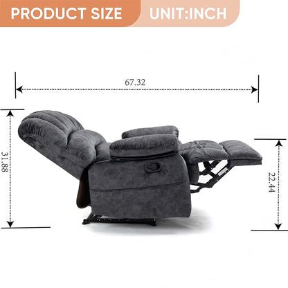 41W Oversized Manual Recliner Chair ,Extra Wide Sofa Recliners