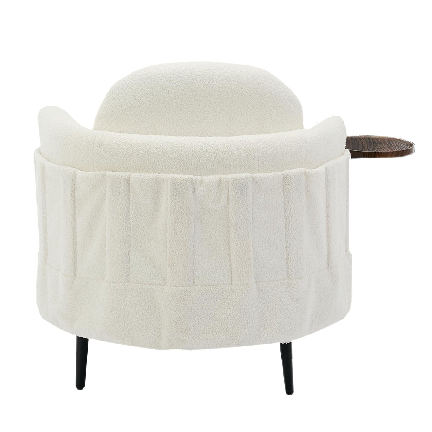 42.5 Single Sofa Chair with Cresent-Shaped Movable Footstool
