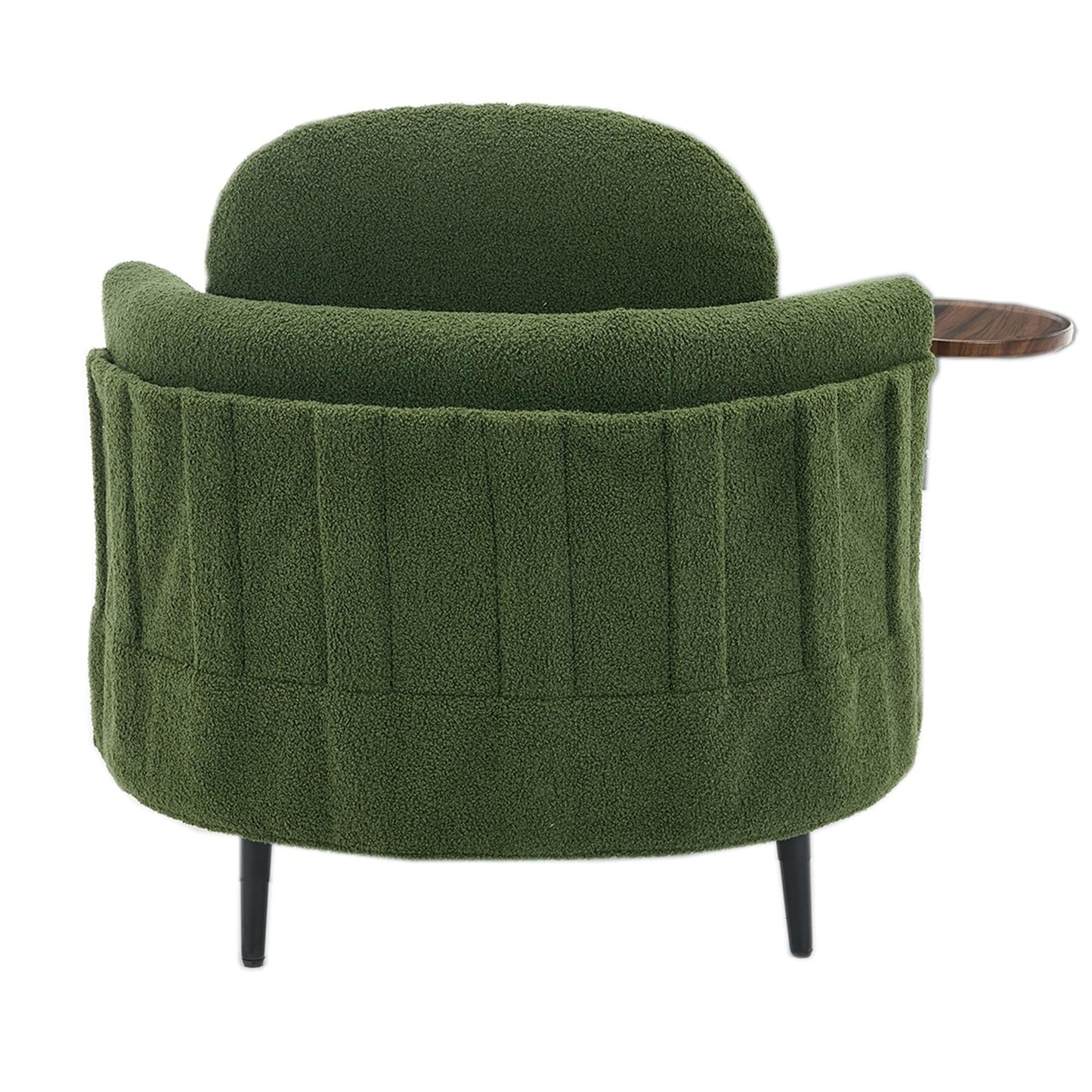 42.5 Single Sofa Chair with Cresent-Shaped Movable Footstool