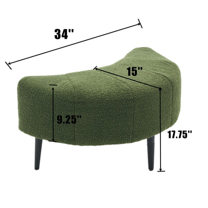 42.5 Single Sofa Chair with Cresent-Shaped Movable Footstool