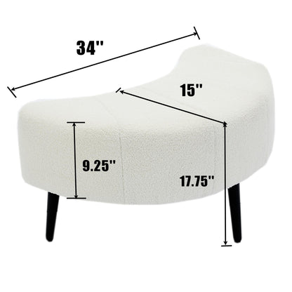 42.5 Single Sofa Chair with Cresent-Shaped Movable Footstool