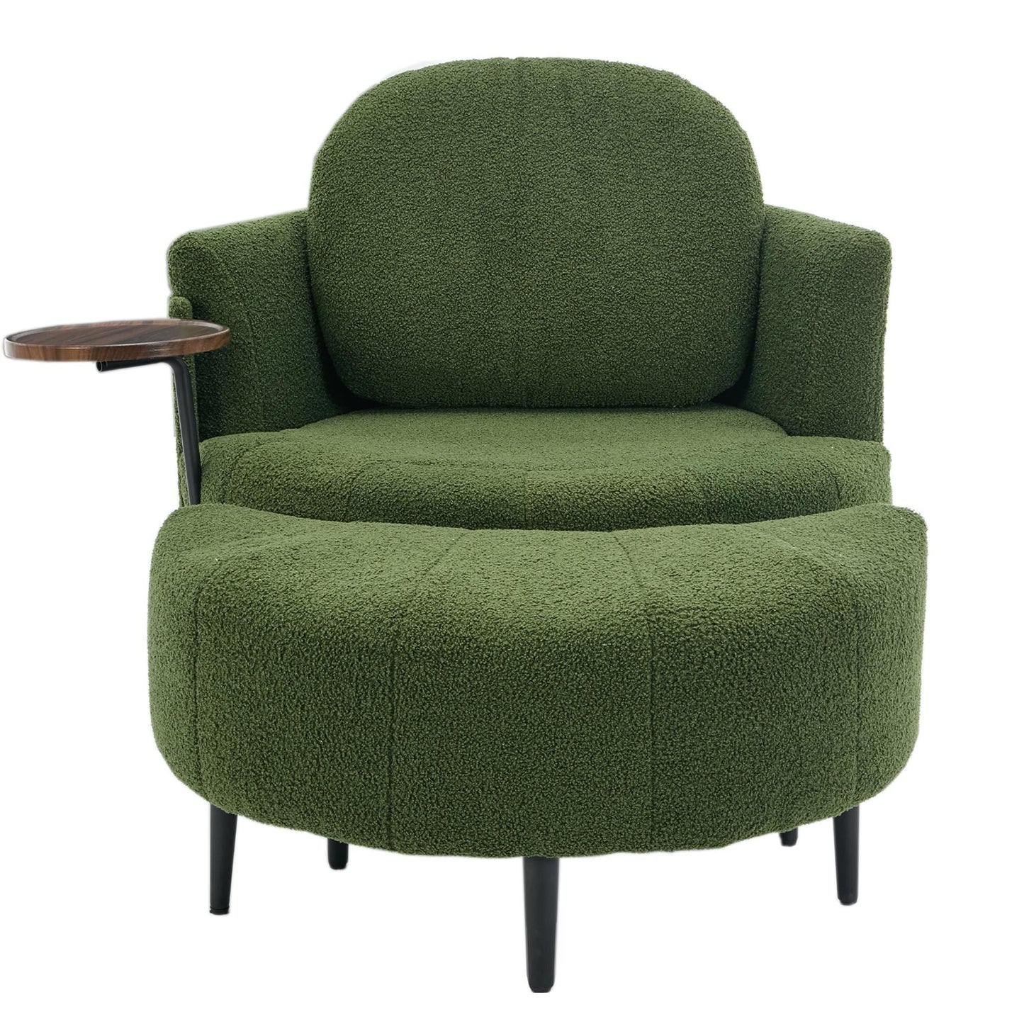 42.5 Single Sofa Chair with Cresent-Shaped Movable Footstool