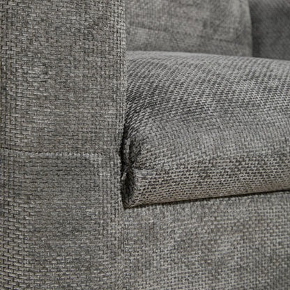 42*33 Single Sofa, Armchair with Wide Seat, Dual-port Charger, Pull-line & Tufted Design, High-density Foam