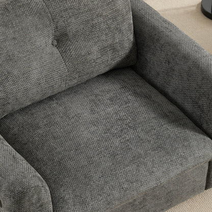 42*33 Single Sofa, Armchair with Wide Seat, Dual-port Charger, Pull-line & Tufted Design, High-density Foam