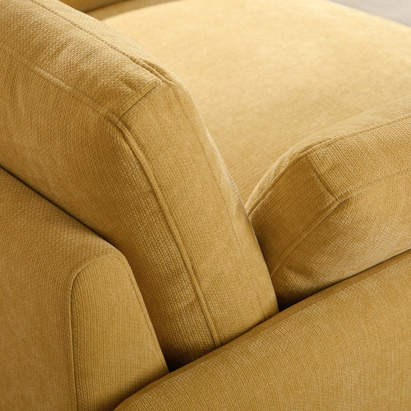 50 Oversized Chenille Lounge Chair - Wide Deep Seat Armchair with Color Block Design & Throw Pillows