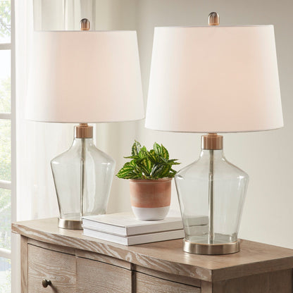 510 Design Harmony Angular Glass Table Lamp, Set of 2