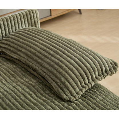 54.75 W Oversized Chaise Lounge Chair Fluffy Cushioned Sofa Bed with 2 Pillows