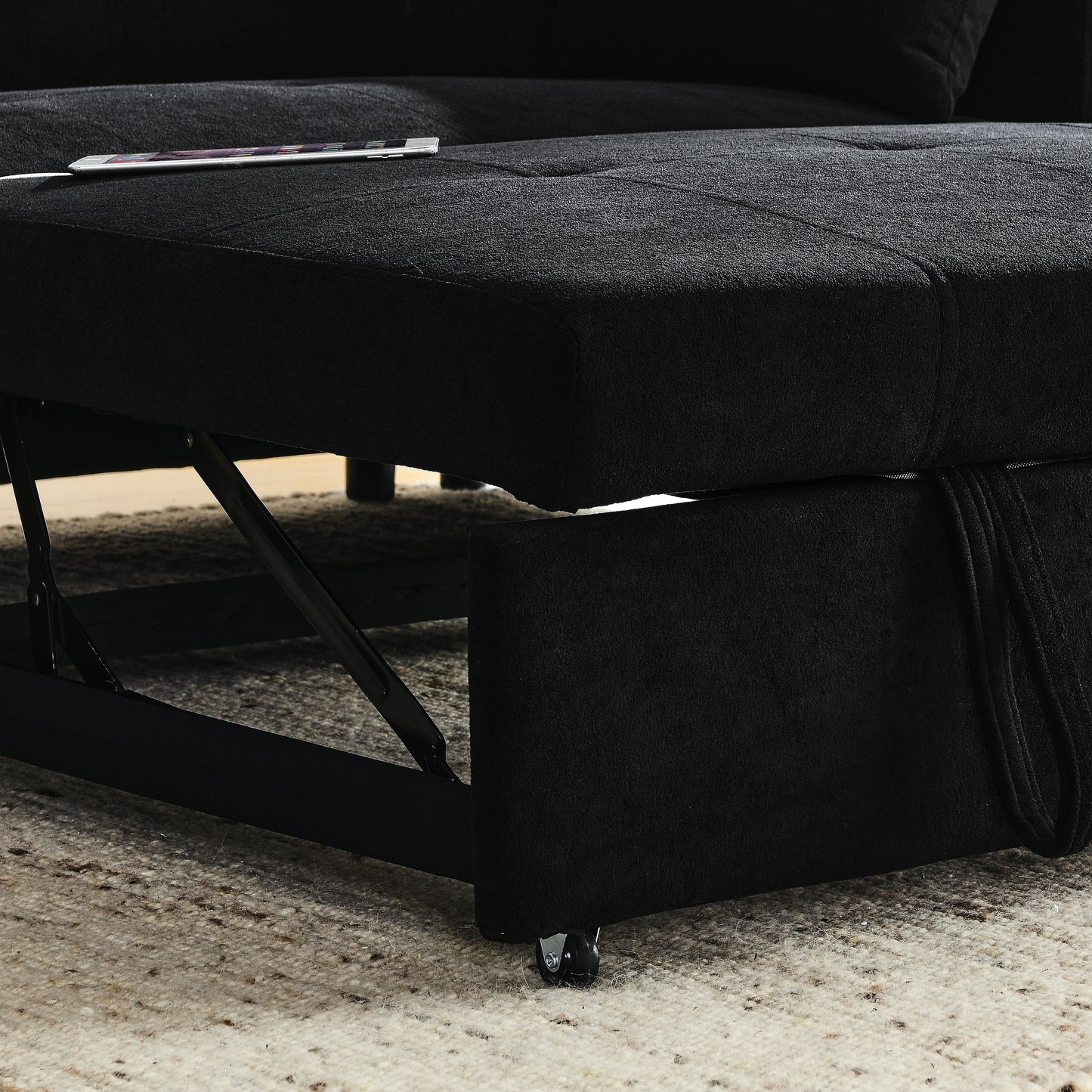54 Pull-Out Sleeper Sofa Bed Double Seat Recliner Sofa Bed