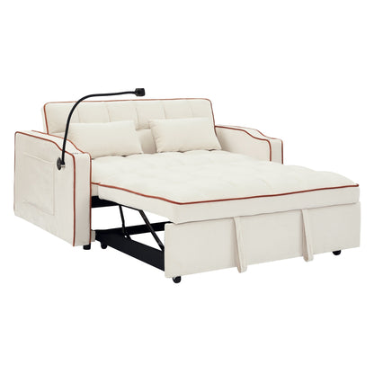 55.51 inch versatile foldable sofa bed in 3 lengths