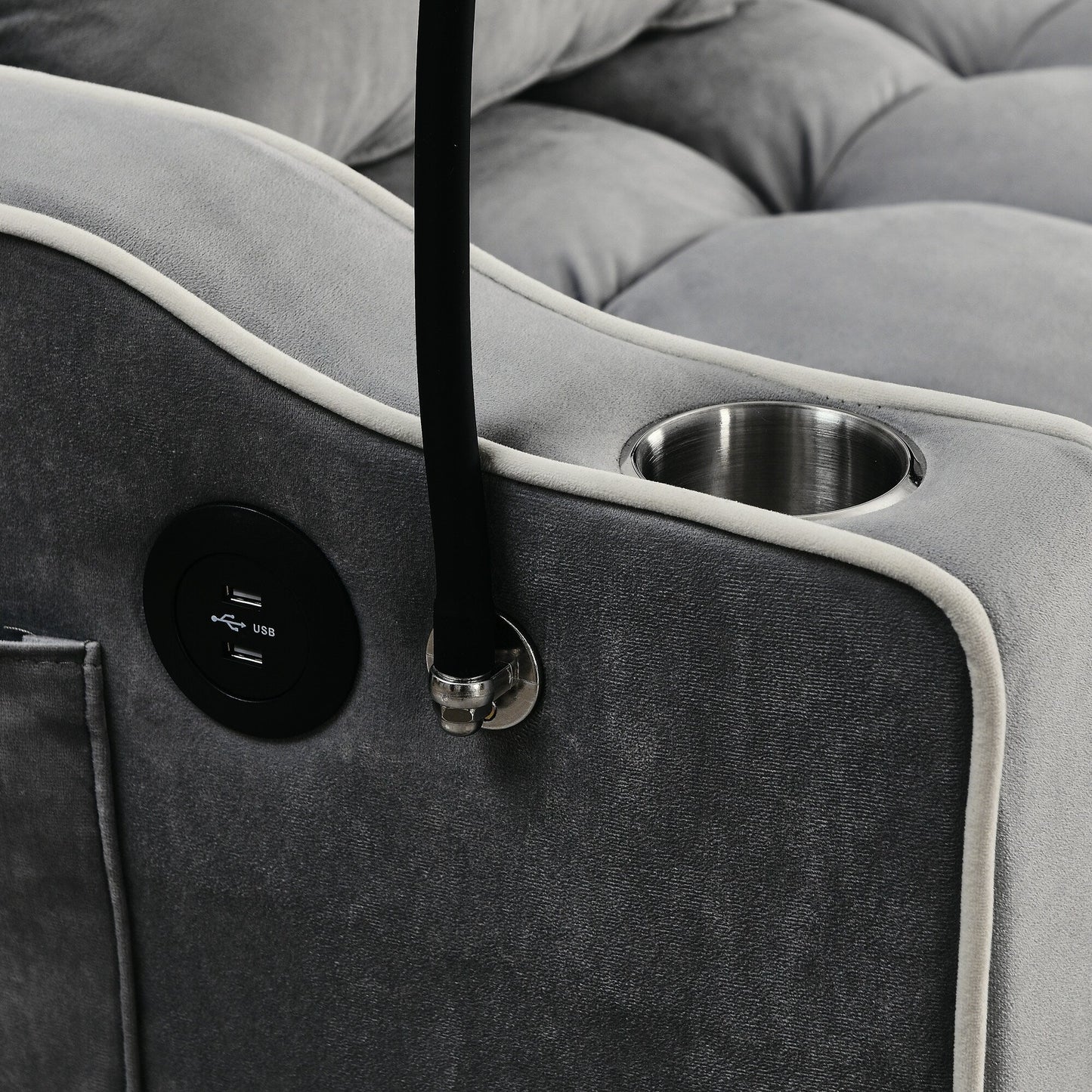 55.51 inch versatile foldable sofa bed in 3 lengths