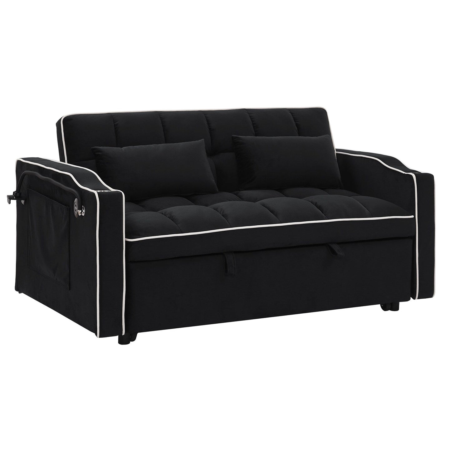 55.51 inch versatile foldable sofa bed in 3 lengths