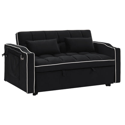55.51 inch versatile foldable sofa bed in 3 lengths