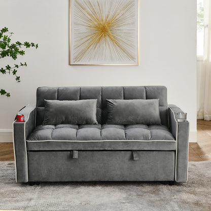 55.51 inch versatile foldable sofa bed in 3 lengths
