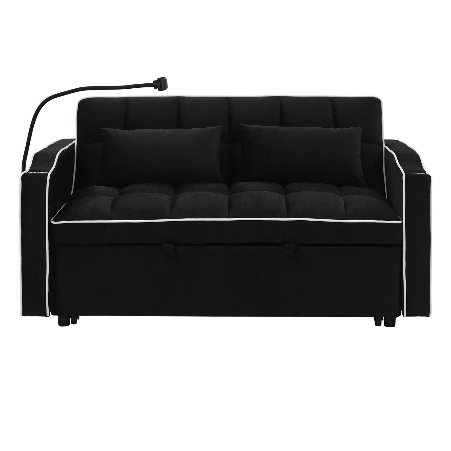 55.51 inch versatile foldable sofa bed in 3 lengths
