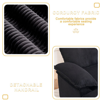 56.9 W Oversized Chair with Ottoman, Reading Chair for Bedroom, Lazy Sofa Bed, Modern Over Sized Single Recliner Couch