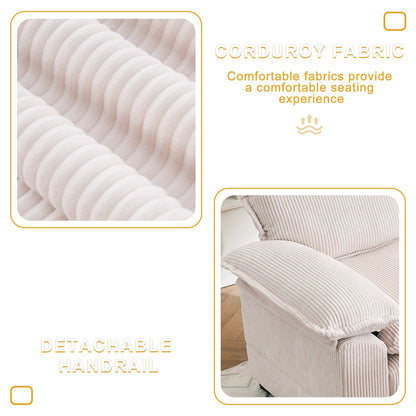 56.9 W Oversized Chair with Ottoman, Reading Chair for Bedroom, Lazy Sofa Bed, Modern Over Sized Single Recliner Couch