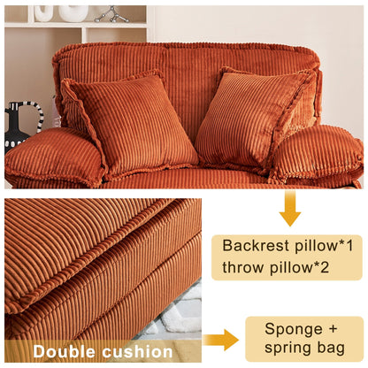 56.9 W Oversized Chair with Ottoman, Reading Chair for Bedroom, Lazy Sofa Bed, Modern Over Sized Single Recliner Couch