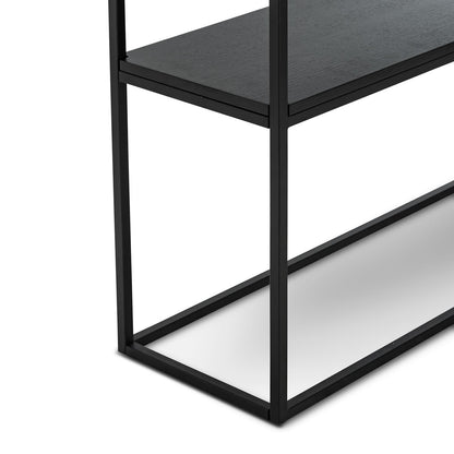 Brink 1.2m White Marble Console Table - Black