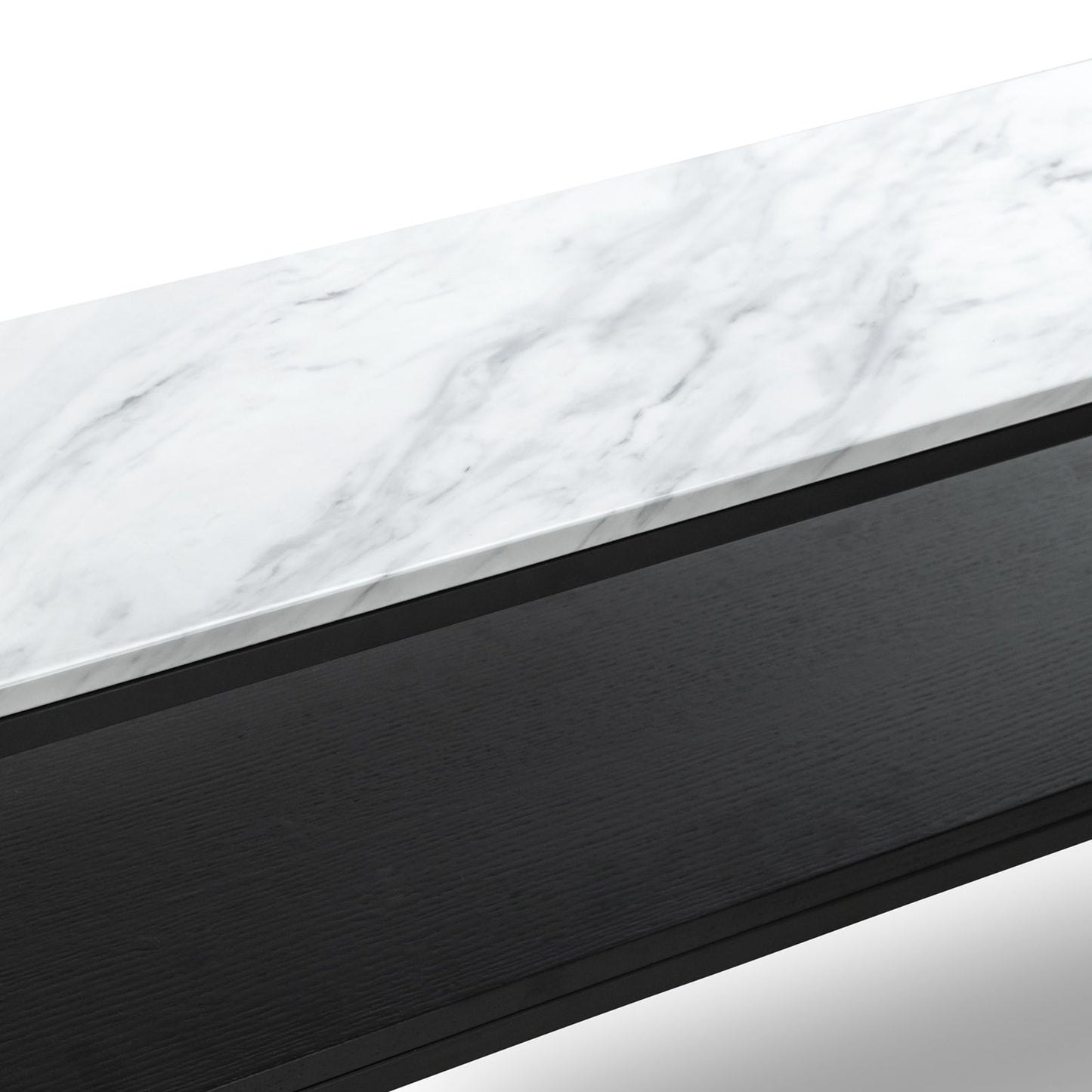 Brink 1.2m White Marble Console Table - Black